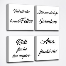 Set quadri con frasi - set, 4