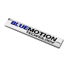 Adesivo Auto Piatto BLUE MOTION Cromato 3D per Volkswagen Golf Polo Passat