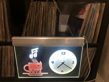 RARA TARGA INSEGNA LUMINOSA CON OROLOGIO- AMICO CAFFÉ -VINTAGE MODERNARIATO