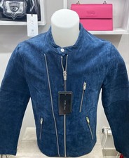  Giacca ZARA MAN In Vera Pelle Uomo Man Taglia L BLU  cod. AE26