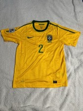 Maglia Calcio Brasile 2010 Mondiali Home Kit #2 MAICON Taglia Large