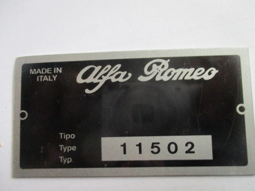 Targa alfa romeo 11502 - targa,