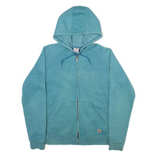 CARHARTT 8-10 Felpa donna verde con cappuccio e zip intera M
