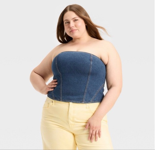 Top tubino corsetto - , denim