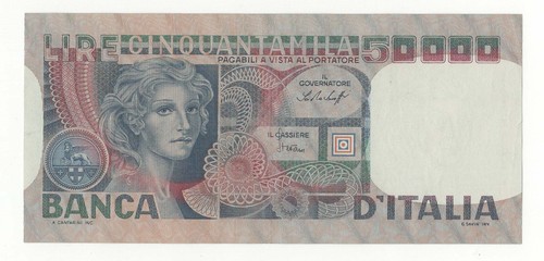 50000 lire volto - 50000, donna