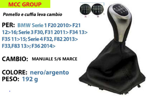 Cuffia pomello leva cambio - +, 6