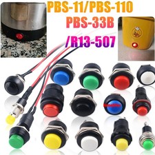 Interruttore a pulsante rotondo chiusura/momentaneo mini interruttori a levetta rosso verde blu