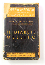 Il Diabete Mellito Libro Medicina Raro 1937 Gaspare Basile Scienze Malattie