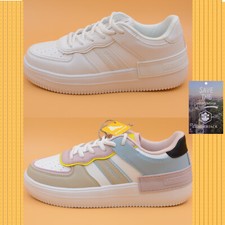 Sneakers da donna LUMBERJACK bianche platform scarpe sportive memory foam casual