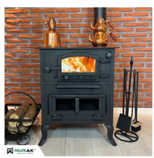 Stufa a legna con forno, fornello, fornello in ghisa, fornello