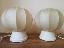 Set 2 lampade da tavolo FLOS/LichtStudio Globe COCOON base bianca di CASTIGLIONI anni 60