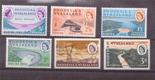 RHODESIA & NYASALAND, 1960 KARIBA, SG 32-37, SET M/MINT, GATTO £20