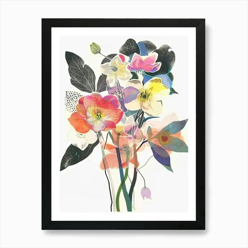 Hellebore collage bouquet di - hellebore,