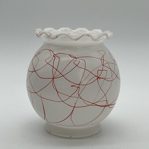Vaso vintage vetro bianco - in,