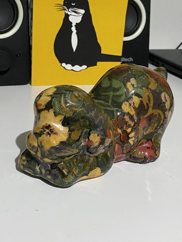 Decoupage ceramic glazed dog