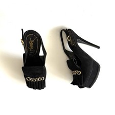 YVES SAINT LAURENT SANDALI PELLE SCAMOSCIATA