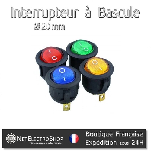 Interrupteur bascule rond - à,