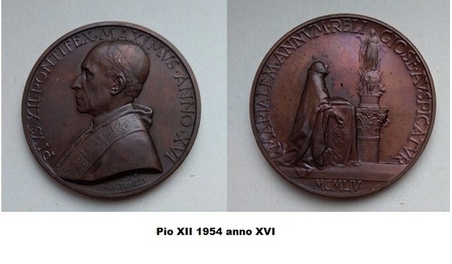 Pio xii medaglia - xii, in