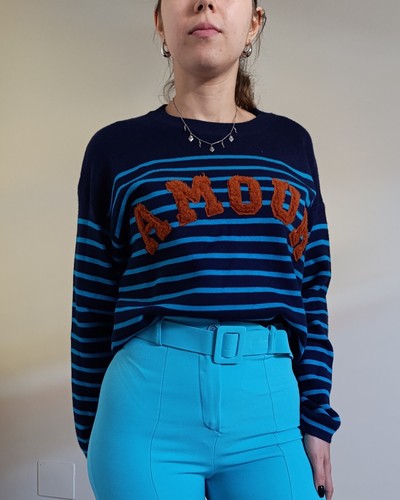 Maglione donna blu elettrico - maglione,