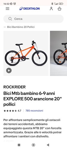 Bicicletta rockrider bambino - bicicletta,