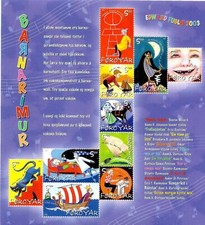Faroe 2003 Canzoni Bambini Musica Fiabe Gatti Barche Luna Animazione sht MNH