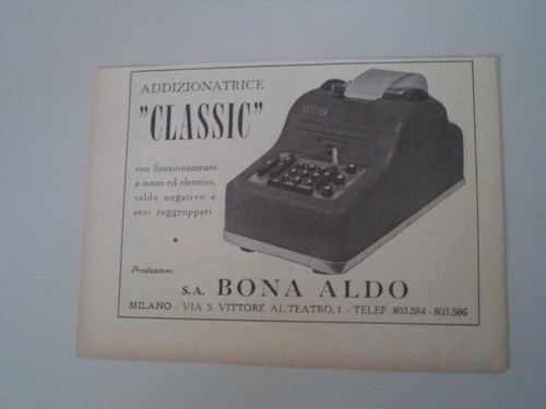 Advertising pubblicità 1953 - advertising,