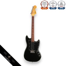 Fender Musicmaster 1977 Chitarra elettrica nera scala corta leggera studente M
