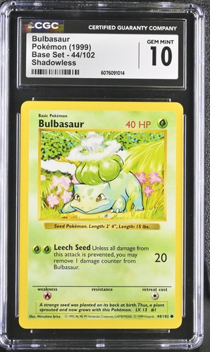 Pokemon shadowless bulbasaur - pokemon,