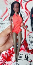 Ebony Barbie -Vintage- Malibu Christie- Con Vestito-Made In Korea 100% Originale