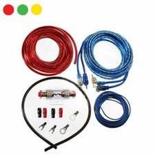 KIT CAVI AUDIO FUSIBILE AUTO INSTALLAZIONE SUB WOOFER AMPLIFICATORE CASSE STEREO