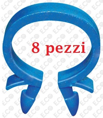 Fermatubo plastica azzurra - fermatubo, in