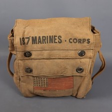 Zaino Militare Tela 187° Marines Corps USA Originale Epoca Collezione WWII