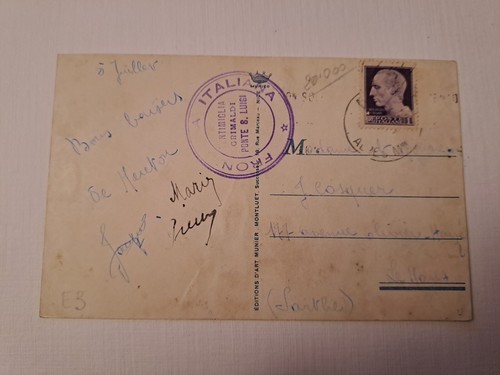 Cartolina menton anni 40 - menton, '40