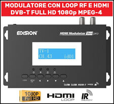 Modulatore Tv Con Loop RF e HDMI Digitale Terrestre UHF VHF Full HD Audio Video