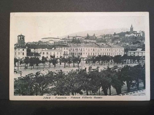 Cartolina pinerolo piazza - cartolina,