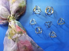 ferma foulard 3 anelli oro lucido fibbia attacco foulard   foulard klips