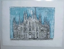 Orfeo Tamburi – Duomo di Milano – Litografia a colori firmata e numerata 66/99