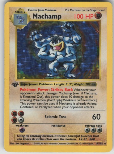 Pokemon machamp 102 - 8/102, (set