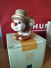 Thun Natale. Pupazzo di neve sciatore.  Altezza 7 cm. Come Nuovo Con Scatola