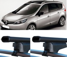 BARRE PORTATUTTO ACCIAIO PER RENAULT SCENIC ANNO 2012 RAILS CHIUSI 4 SERRATATURE