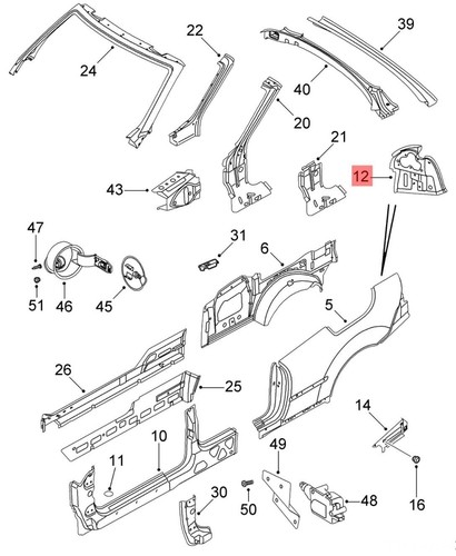 Saab telaio supporto - 9-3,