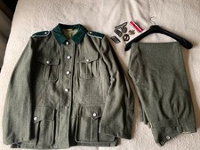 WW2 German M36 Wool Tunic, Trousers, Insignia, Badges, Jacket, Reproduction XL