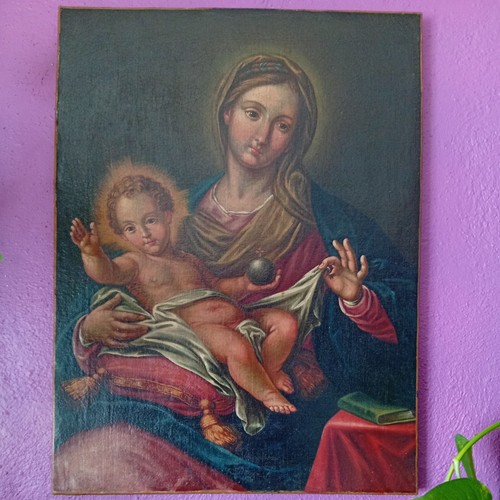 Quadro antico olio tela - quadro,