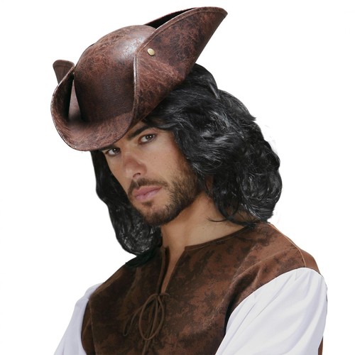 Tricorno pirata similpelle - tricorno,