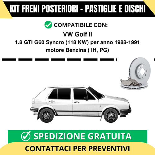 Kit freni posteriori - posteriori, golf