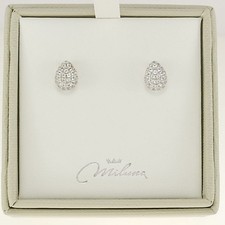 Orecchini MILUNA a forma di goccia, n.66 Topazi bianchi Ct 0,66 - Argento 925