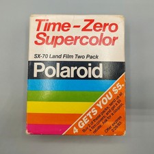 Pellicola Time-Zero Supercolor Polaroid SX-70 sigillata SCAD. settembre 1983
