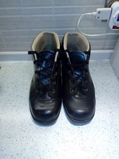 Vintage Scarponi Alpes Davos Uomo,n.42,col.nero,pelle.Anni 60.Praticamente nuovi