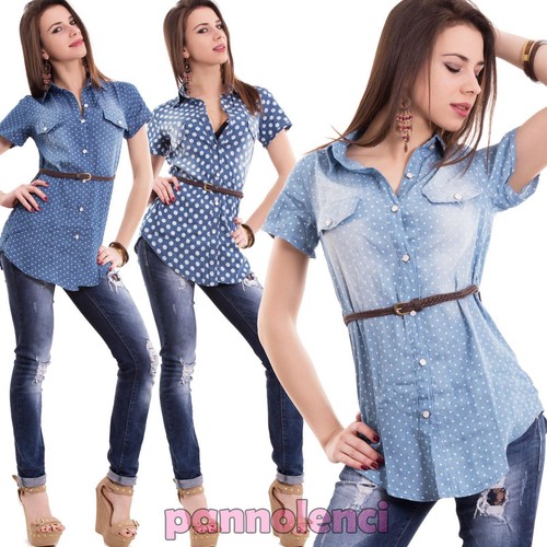 Camicia donna lunga - , pois