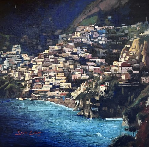 Dipinto olio legno - su,